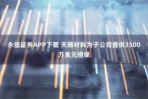 永信证券APP下载 天赐材料为子公司提供3500万美元担保